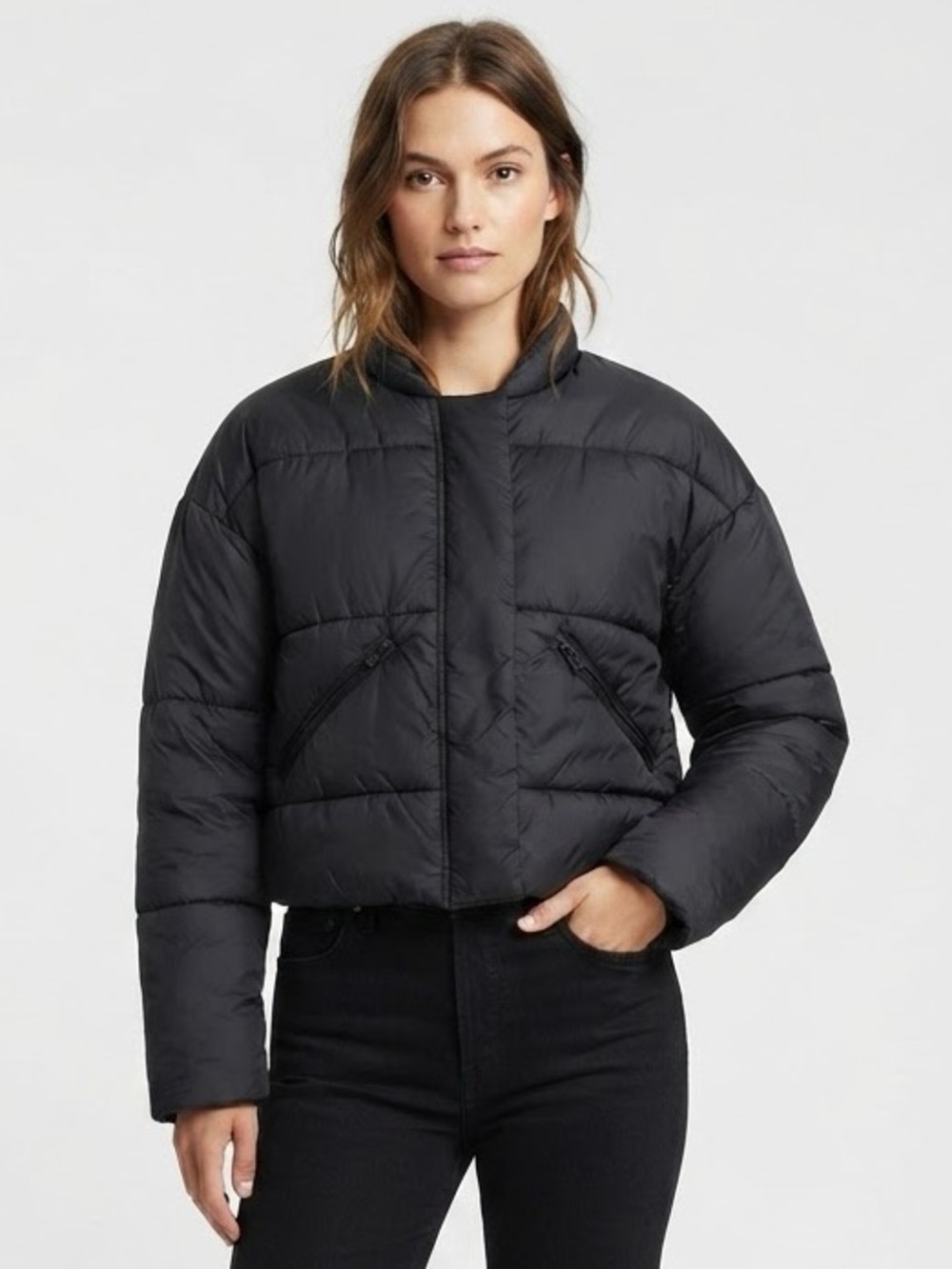 Zara Puffer Jacket in Black